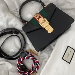 Calfskin Mini Sylvie Bag Black